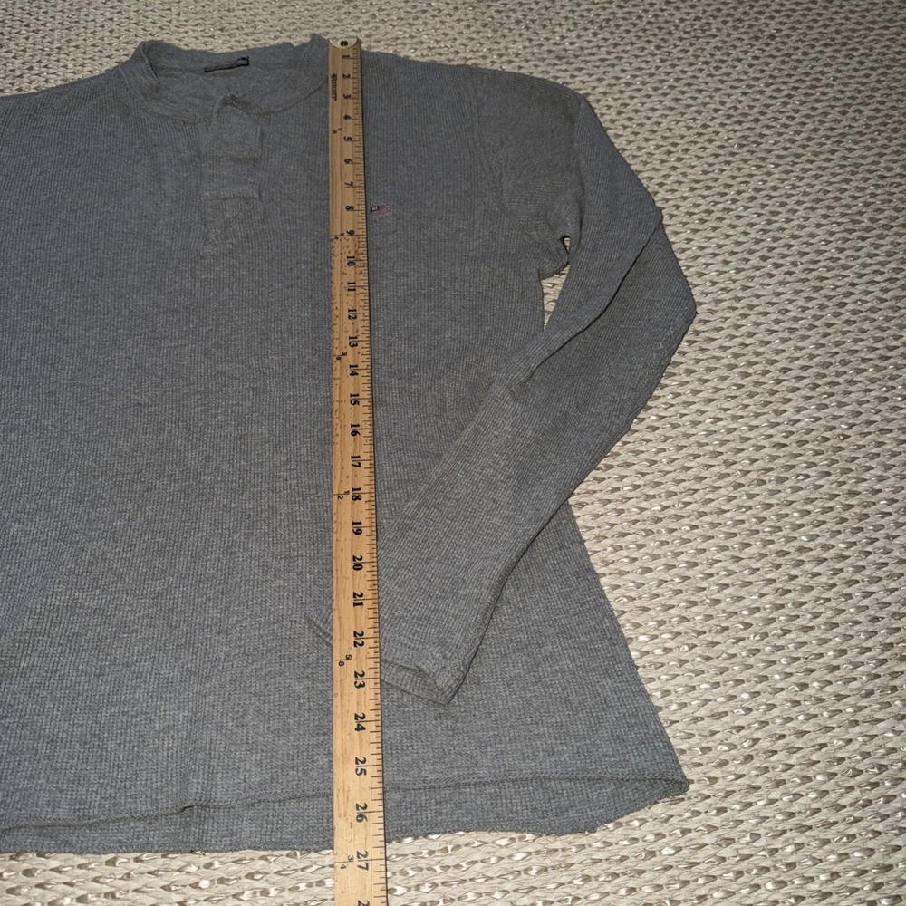 Men's Vintage Ralph Lauren Polo Ribbed Henley Long Sleeve Shirt. Grunge . LG - Picture 7 of 7